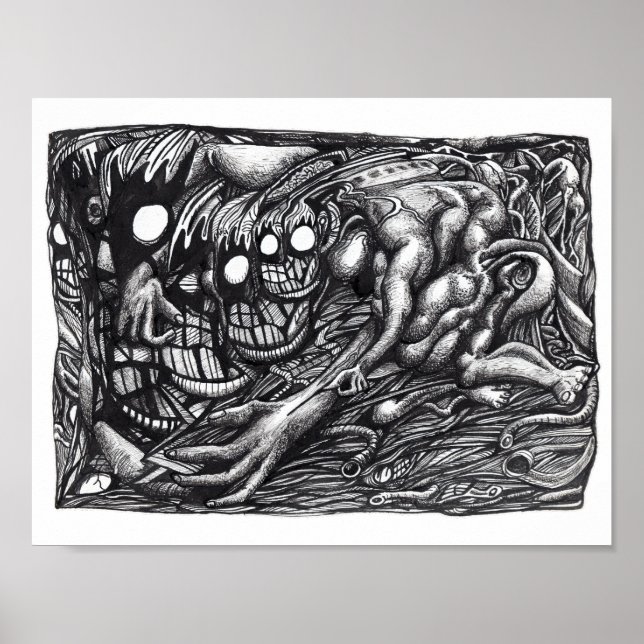 Poster Le rêve des mères de Grendel par Brian Benson. (Devant)