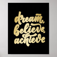Le rêve d'or moderne croire atteindre Pl Motivatio