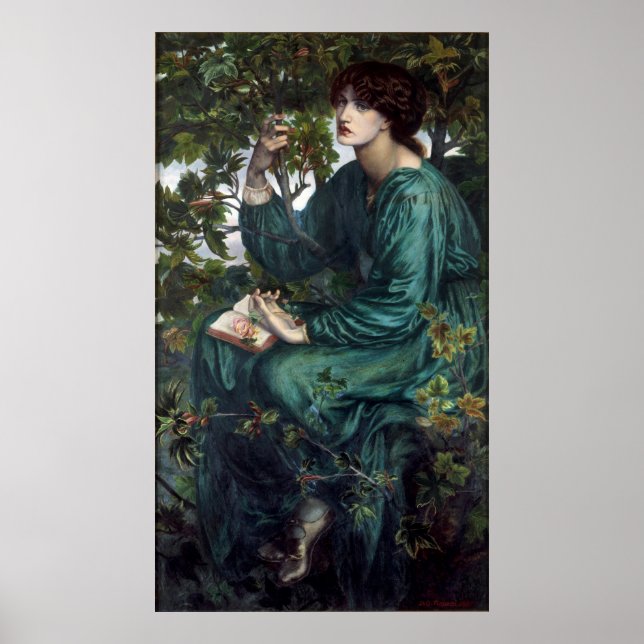 Poster Le rêve du jour par Dante Gabriel Rossetti (Devant)