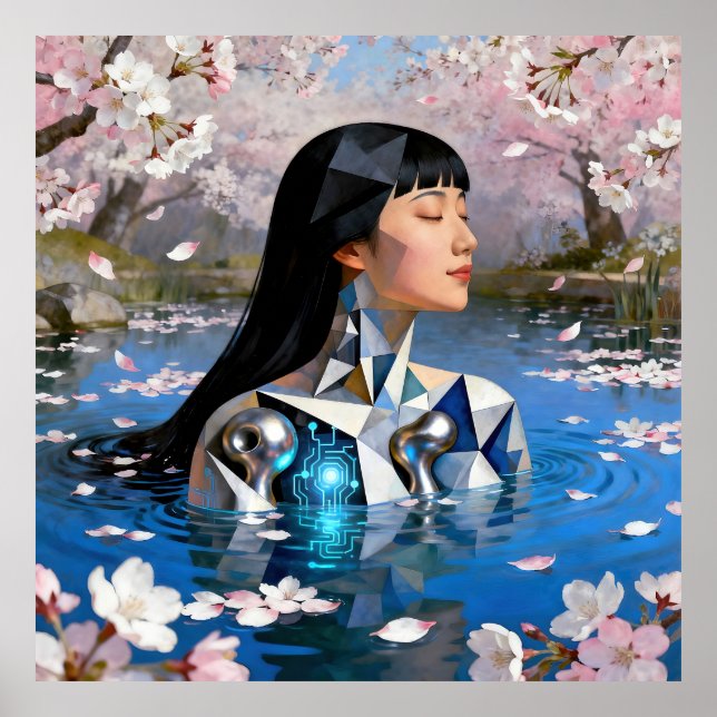 Poster "Le rêve numérique de l’eau" - Un portrait numériq (Devant)