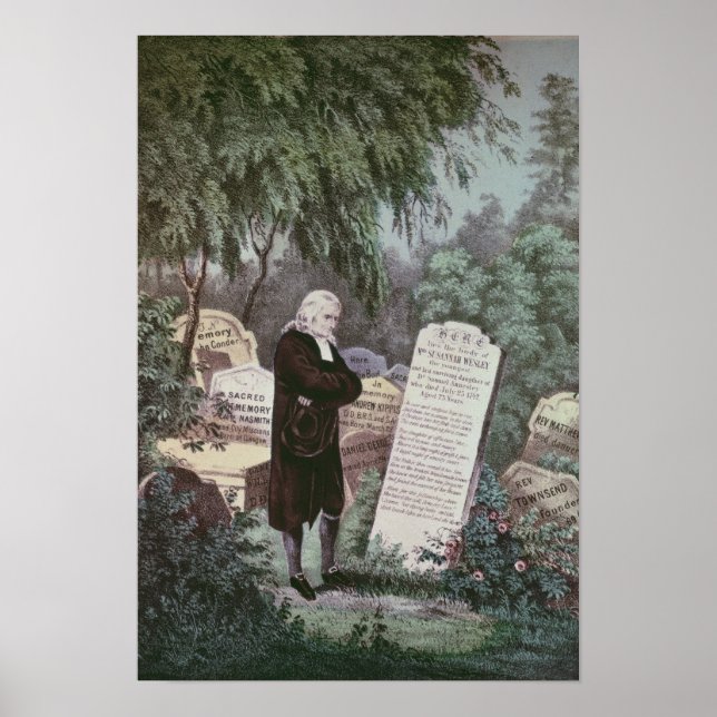 Poster Le révérend John Wesley visite la tombe de sa mère (Devant)
