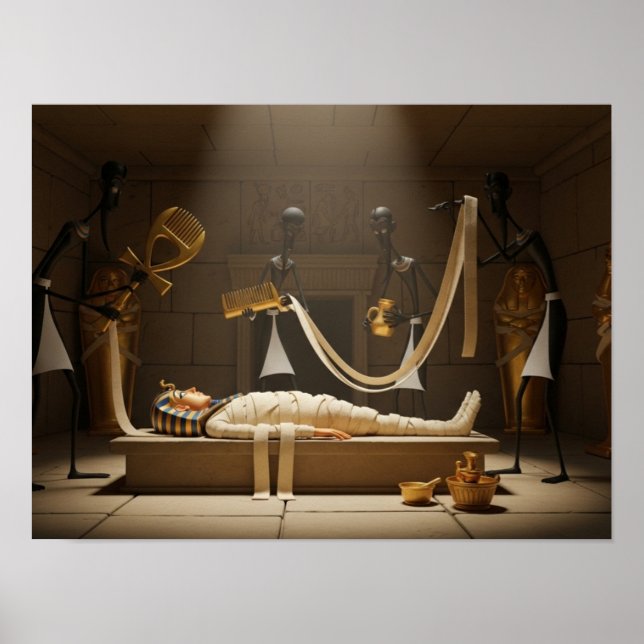 Poster Le rituel de momification (Devant)