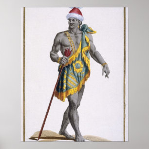 Poster Le roi de Floride, 1780 (gravure colorée)
