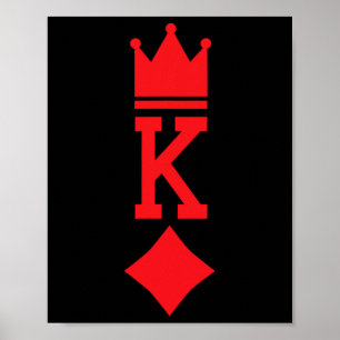 Poster Le roi des Diamants Jouer Carte Costume d'Hallowee