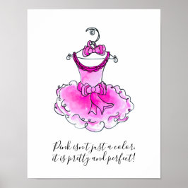 Poster Le rose n'est pas seulement une couleur filles rob
