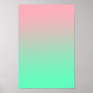 Poster Le rose pastel et le vert pâle devraient toujours 