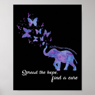 Poster Le Ruban Espoir Trouver Un Remède Alzheimer Gif