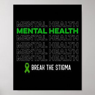 Poster Le Ruban Stigma De La Sensibilisation À La Santé