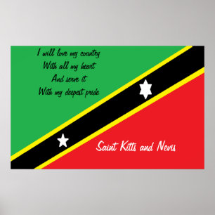 Poster Le saint kitts et Niévès a encadré des copies