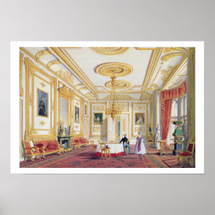 Poster Le salon blanc au château de Windsor (couleur l