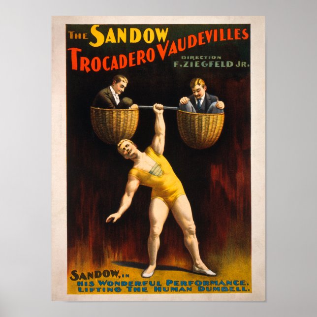Poster Le Sandow Trocadero Vaudevilles (Devant)