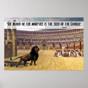 Poster Le sang des martyrs... Citation (NOIR)