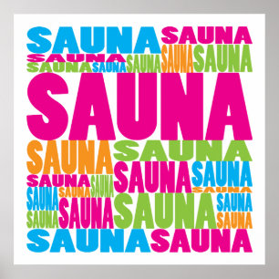 Poster Le sauna coloré