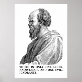 Poster Le savoir est bon - l'ignorance est mal (Socrate)