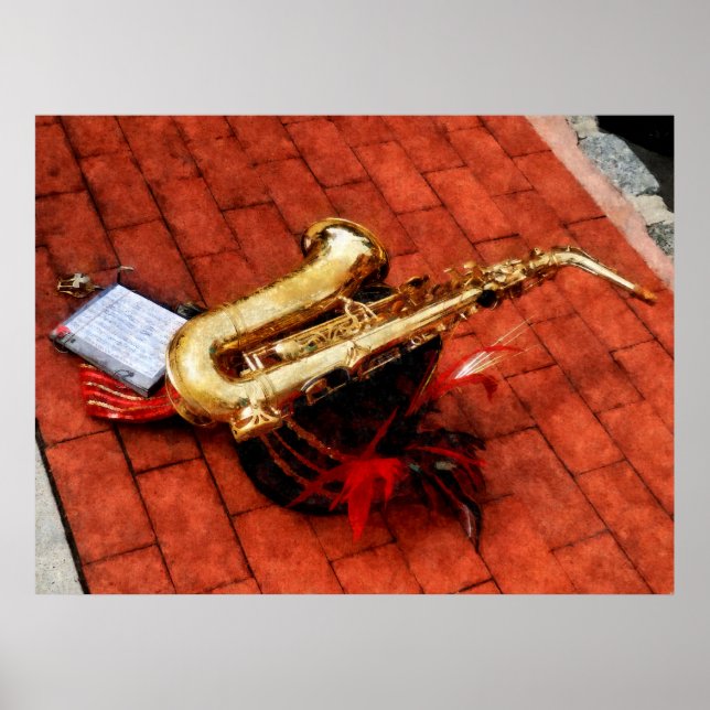 Poster Le saxophone avant la parade (Devant)