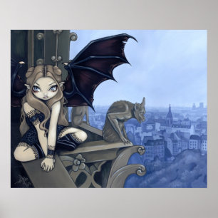 Poster Le secret de la copie féerique gothique d'art de