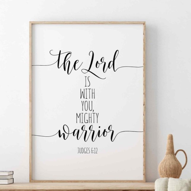 Poster Le Seigneur Est Avec Toi, Maître Guerrier, Juges 6 (Créateur téléchargé)