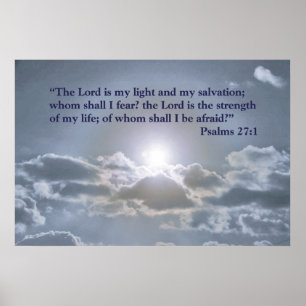 Poster Le seigneur est ma lumière - 27:1 de psaumes