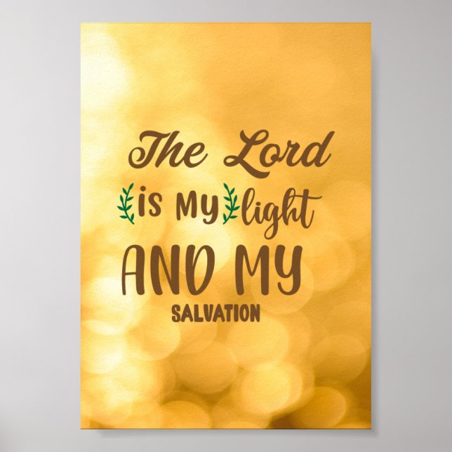 POSTER LE SEIGNEUR EST MA LUMIÈRE ET MA SALUTION (Devant)