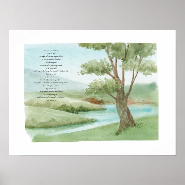 Poster Le Seigneur est mon berger. (Devant)