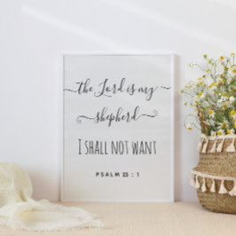 Poster Le Seigneur Est Mon Pasteur Script