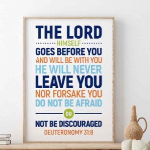 Poster Le Seigneur Lui-Même Va Devant Vous, Deutéronome 3