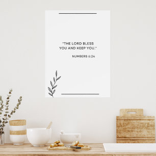 Poster "Le Seigneur vous bénisse et vous garde."