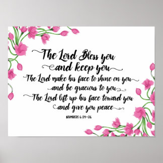 Poster Le Seigneur vous bénisse et vous laisse imprimer