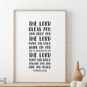 Poster Le Seigneur Vous Bénit Et Vous Garde, Numéros 6:24