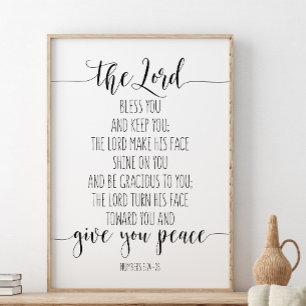 Poster Le Seigneur Vous Bénit Et Vous Garde, Numéros 6:24