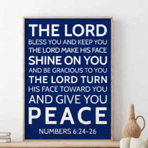 Poster Le Seigneur Vous Bénit Et Vous Garde, Numéros 6:24