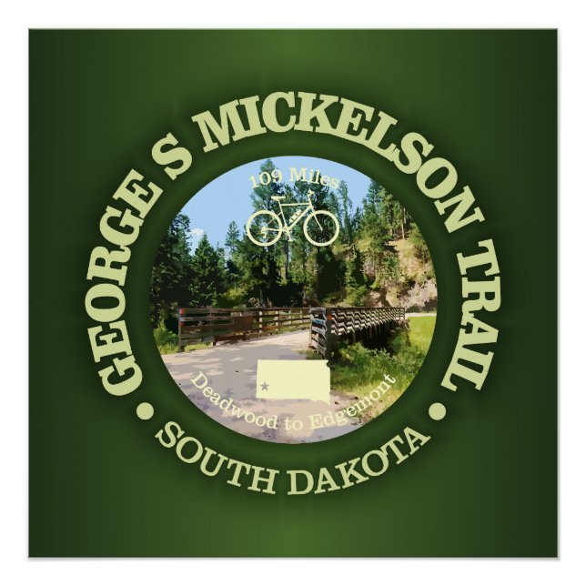 Poster Le sentier George S Mickelson, Dakota du Sud. (Devant)
