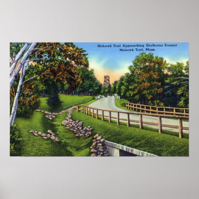 Poster Le sentier Mohawk approche du sommet de Shelburne (Devant)
