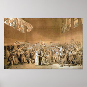 Poster Le serment 1791 de court de tennis