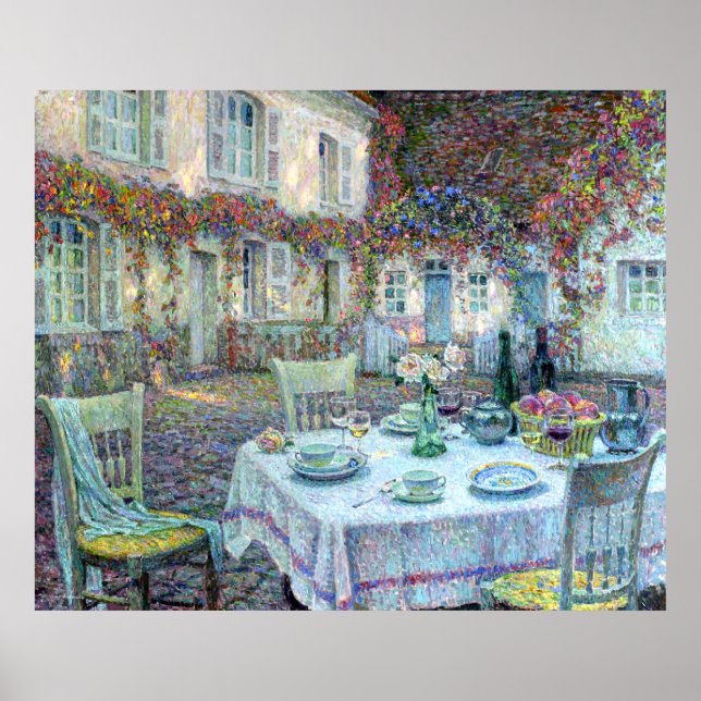 Poster Le Sidaner : Table avec Roses à Gerberoy (Devant)