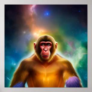 Poster Le singe (deux)