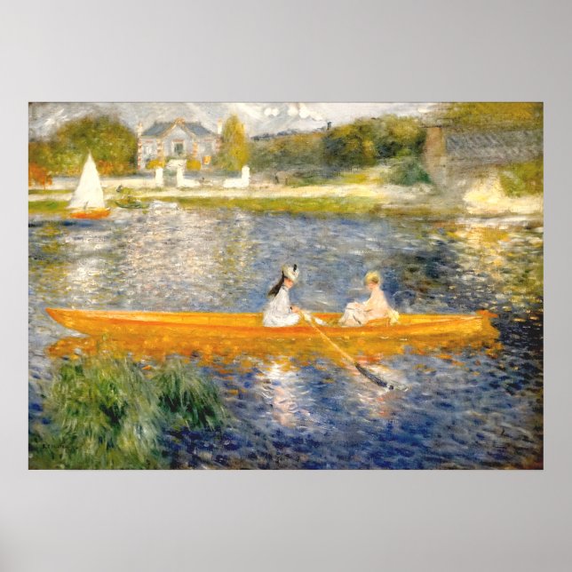 Poster Le Skiff de Pierre-Auguste Renoir - Impressionnist (Devant)