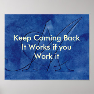 Poster Le slogan d'aa continuent le retour