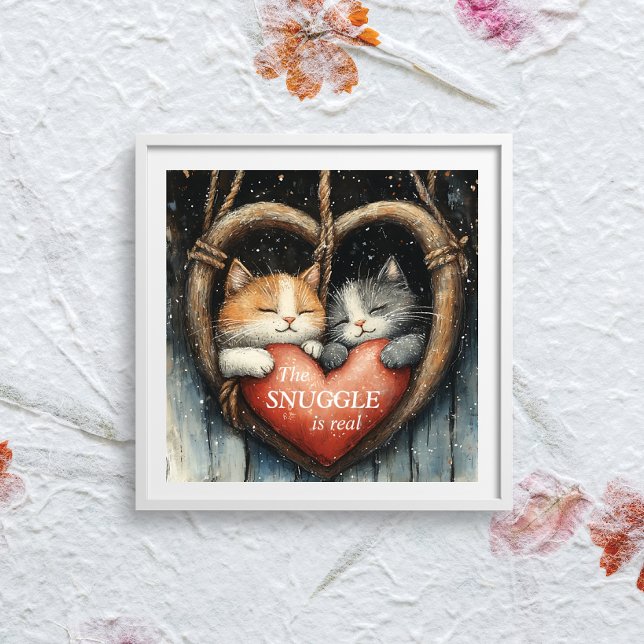 Poster Le Snuggle est un vrai amour de chat douillet (Créateur téléchargé)