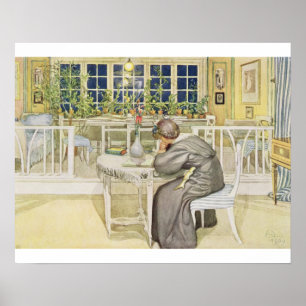 Poster Le soir avant le voyage en Angleterre - Etudier