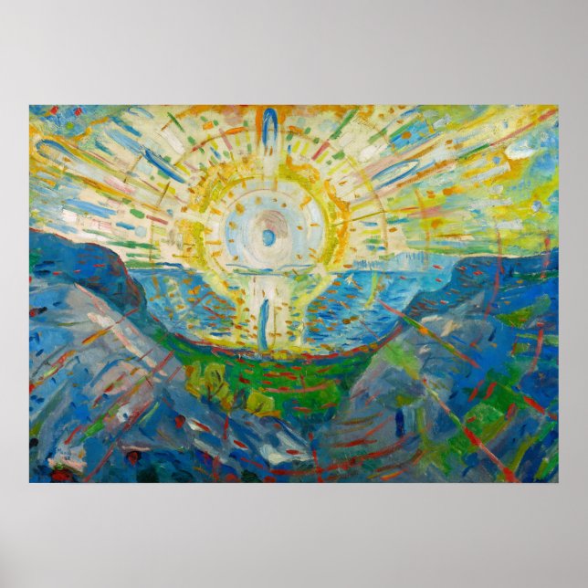 Poster Le Soleil, 1912 par Edvard Munch (Devant)