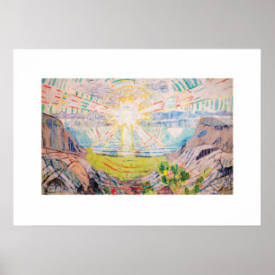 Poster Le soleil par Edvard Munch