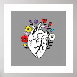 Poster Le Son de la Floraison – Cœur Anatomique