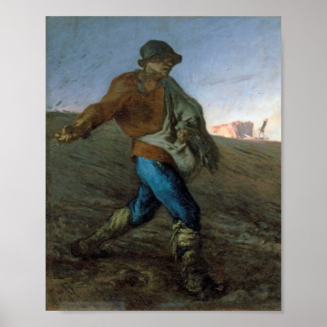Poster Le Sower, Jean-François Millet (Devant)