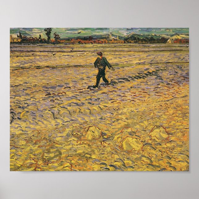 Poster Le Sower, Vincent van Gogh (Devant)