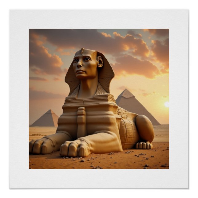 Poster Le Sphinx de Gizeh – Gardien des Pyramides (Devant)