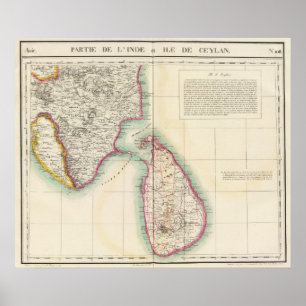 Poster Le Sri Lanka, Inde 108