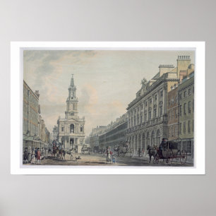 Poster Le Strand avec Somerset House et St. Mary le Str