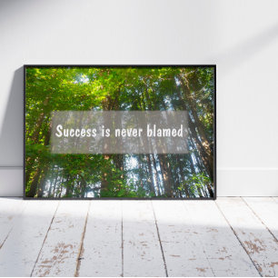 Poster Le succès n'est jamais imputé au proverbe Inspirat
