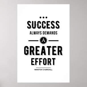 Poster Le succès noir exige toujours un plus grand effort